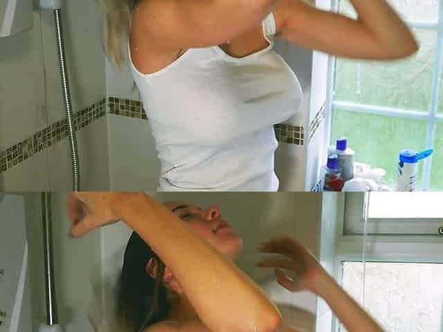 Busty brunette solo masturbation