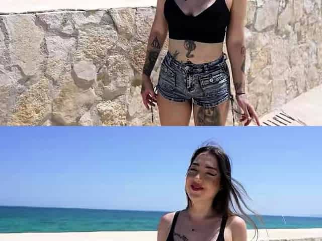 GERMAN SCOUT - Inked Latina Girl Pick Up for Casting Fuck