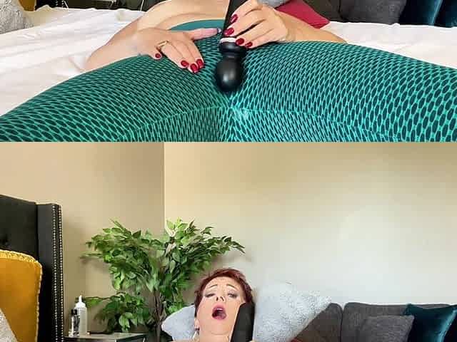 Stuffing Leggings up My MILF Pussy