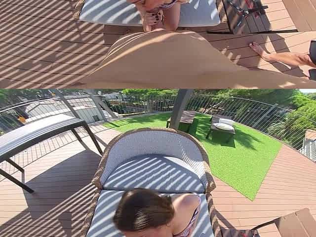 Busty Latina GF Railed on the Terrace I
