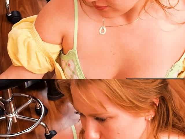Lovely artist fucks her wet pussy with thick marker