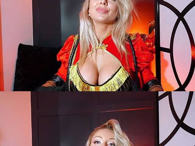 Hot Halloween Milf Ringmaster Edge Trains her Cub