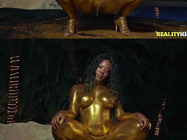 Golden ebony hardcore anal in kinky scenes