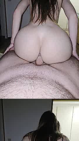 Cum on hot large booty, jizz flow