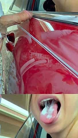 Outdoor handjob From Natural Blonde