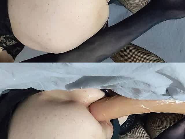 Pulled pants to the side and got a lengthy sextoy unfathomable to the balls