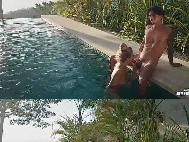 Infinity pool. Remote jungle villa. No garments for a week.