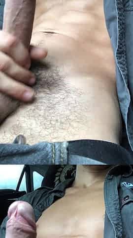 POV Solo Hunk Masturbation Edging In Car Til Cum ????