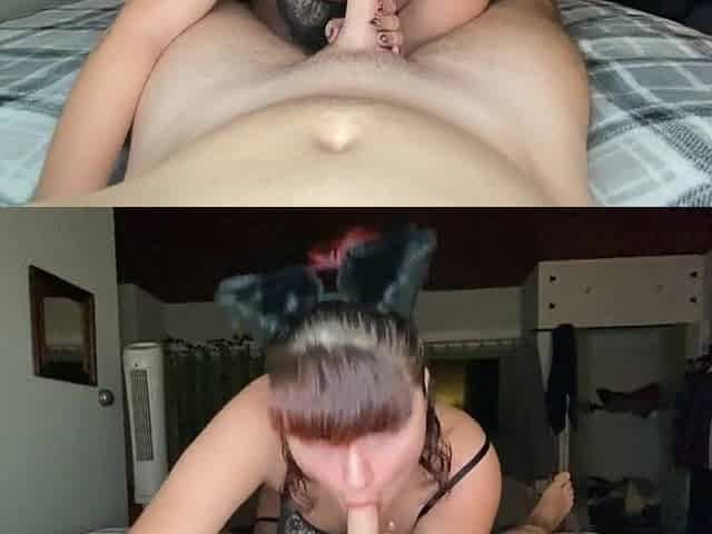 Screwing After A Halloween Party In My Kitty Dress w/ Oozing Creampie