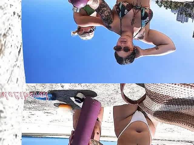 My wicked ally and I made out on the beach for everybody to watch...