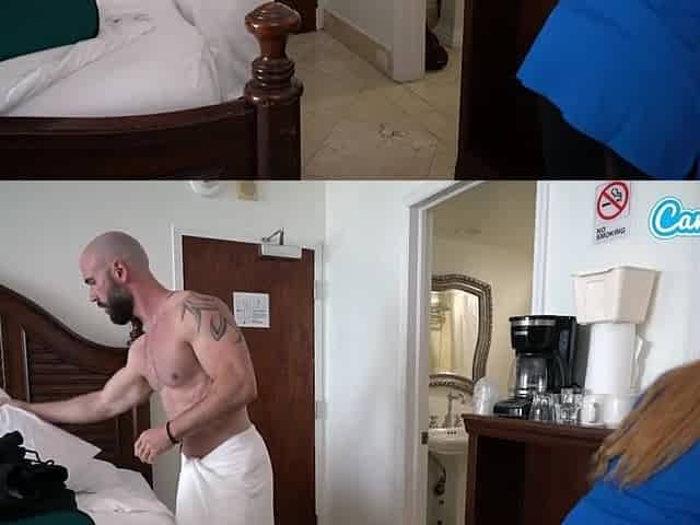 Breasty Indecent Maid Screws Hotel Guest For Supplementary Tip