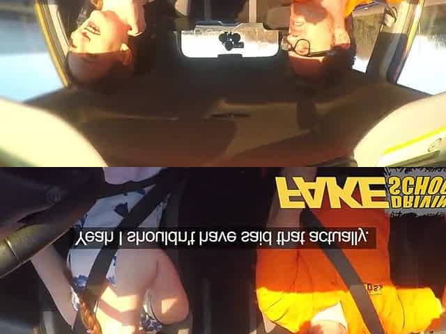 Fake Driving School Posh freaky redhead with ginger bush