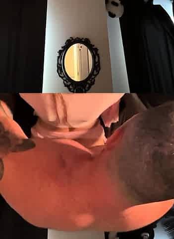 Sexy webcam girl giving a handjob and blowjob