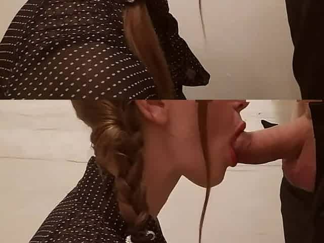 Fantastic Hands Free Oral Pleasure with Tongue from my Secretary during the time that Office Renovation