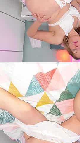 Vicky Begs: Cum on Pussy & Belly - Licks It Clean