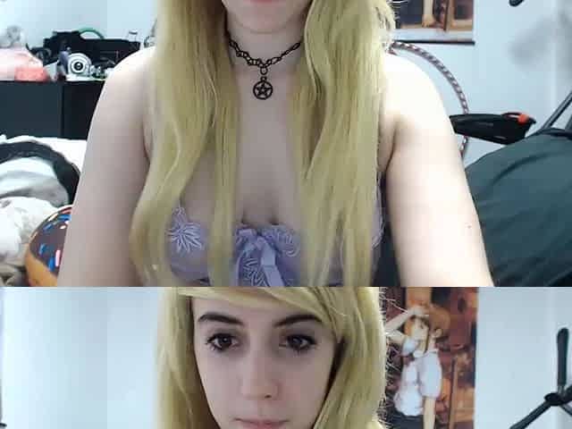 Curly Blonde Teen Records Solo Dildo Masturbation More at