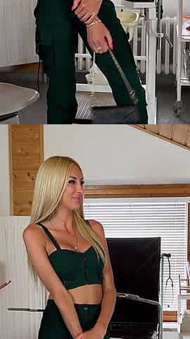 Silicone Pornstar Anita Blanche Stripped Naked and Examined