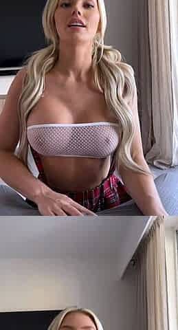 Glam blonde ass cumshot after hardcore anal