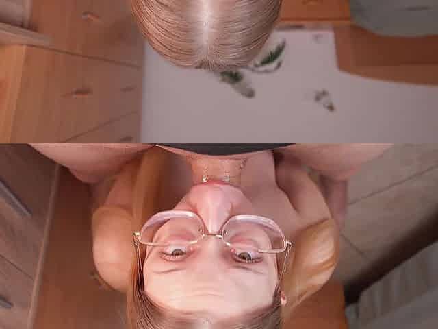 Suck and Unfathomable Mouth Large White Ramrod and Cum in Mouth