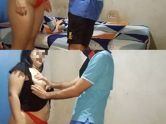 Surprising My Wife When She Makes the Bed to Suck Her Big Natural Tits and Chew on Her Huge Hard Nipples