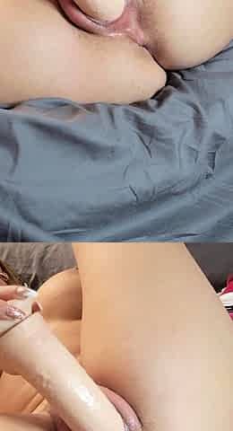 Amateur close up ass toying
