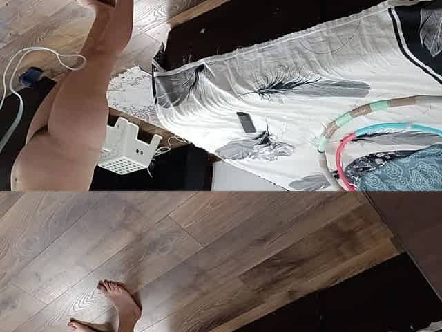 Sexy Wife Workout at Home Naked.