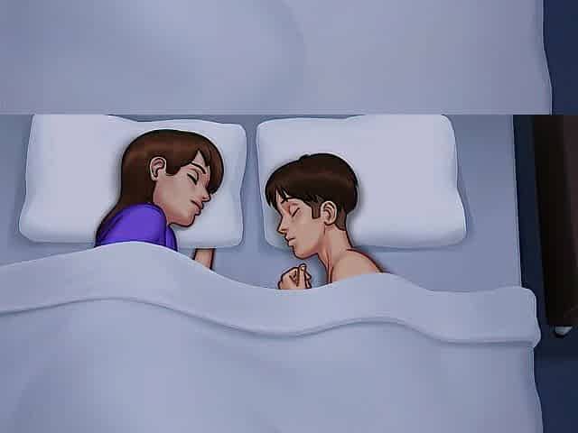 My stepson came below my covers And that guy made me so to the point that we made love all night