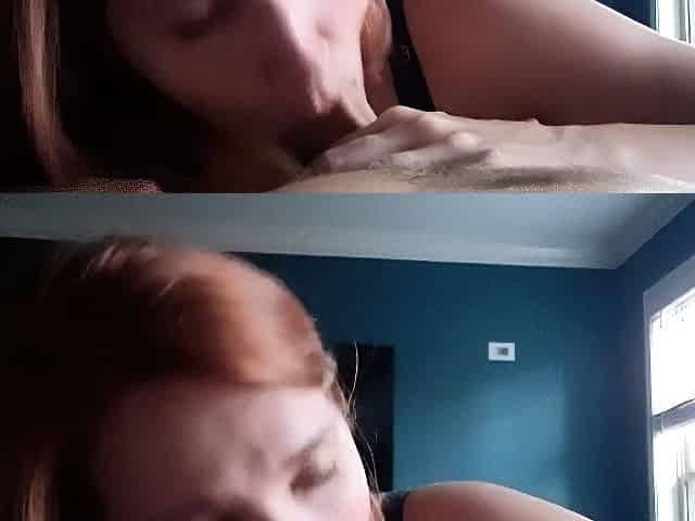 Amateur teen blowjob and cumshot from a guy