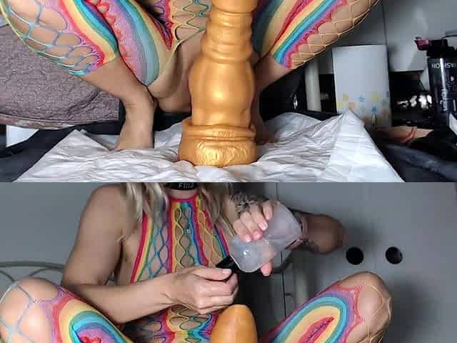 Amateur Mature Blonde Toying Ass And Fingering Pussy