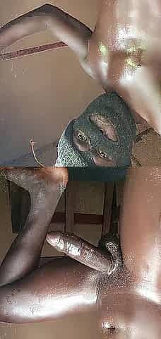 Darksome ebony Afro Mandingo jock massaged throughly