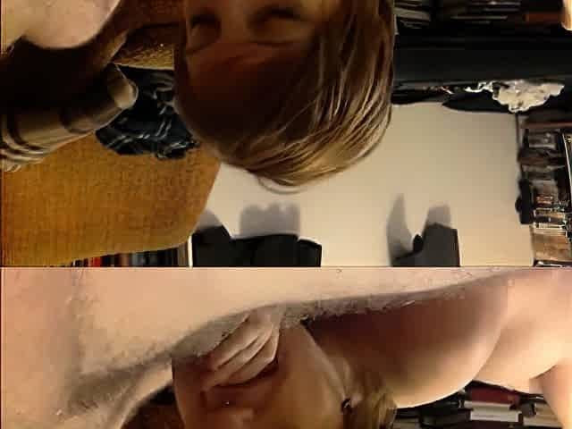 Deep-Throating Brunette Amateur Gives Blowjob