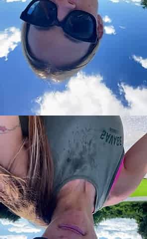 Amateur Outdoor Brunette Masturbates