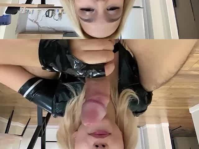 A hawt Oriental policewoman gets a coarse screw whilst chained