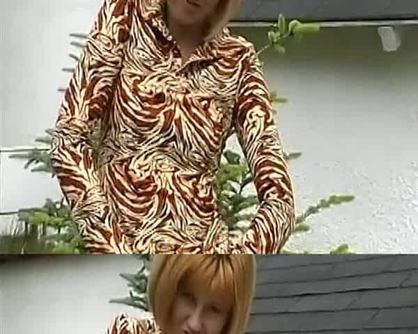 Blonde Babe Pisses Wild Closeup