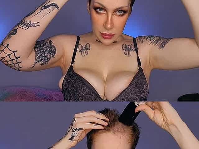Redhead Shaving Her Head