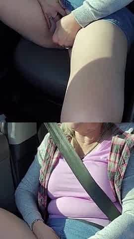 Hot Older Jacks Off In The Car!