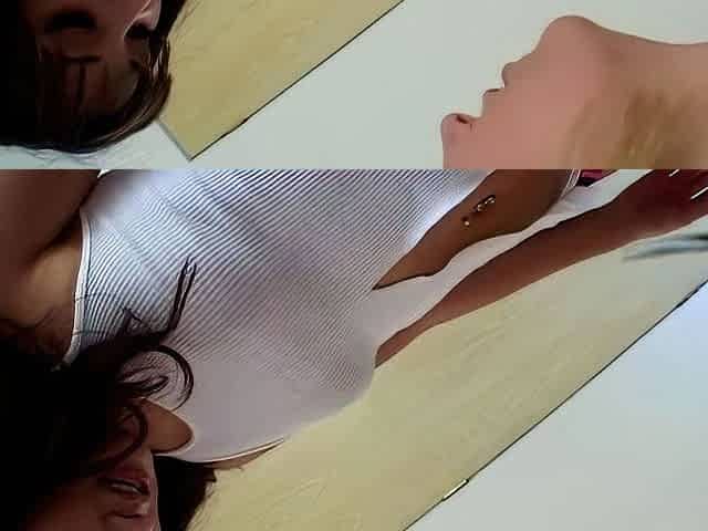 Busty brunette solo masturbation