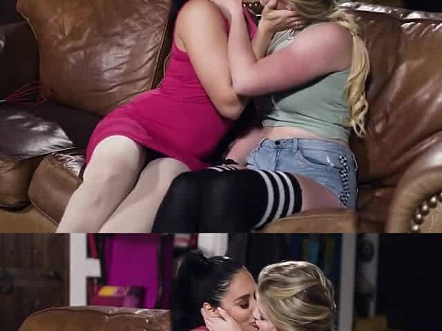 Shows Up At Wrong House, Milf Turns Babysitting Into Scissoring - Eliza Eves And Sheena Ryder