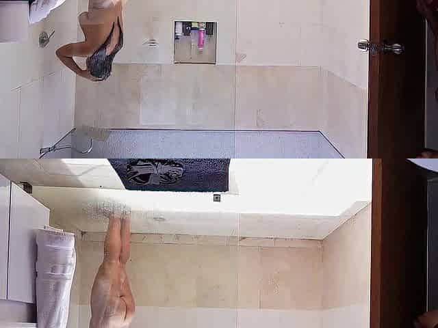 Shower Surprise Turns Steamy: Roommate Invades and Screws Bellattrix's Moist Vagina