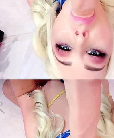 Amateur blonde girlfriend toyed and facialized