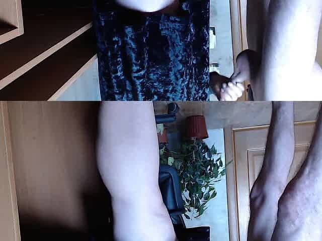Bent over the table and screwed
