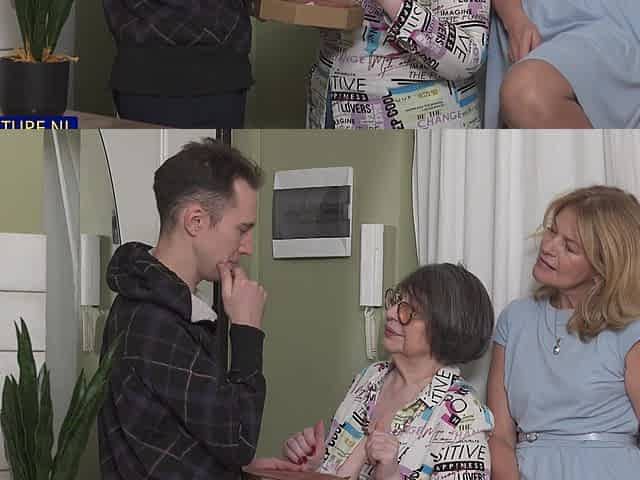 Sharon Amore and Diana have a hot threesome and both are shaved and wear nylons.