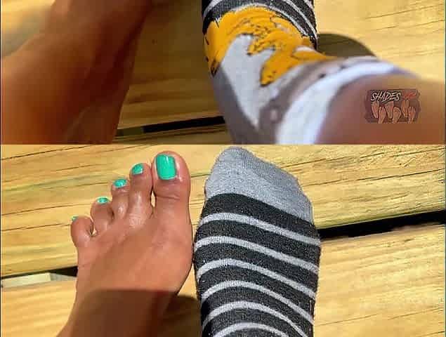 Beautiful Feet Black Footjob Tugjob COMBO
