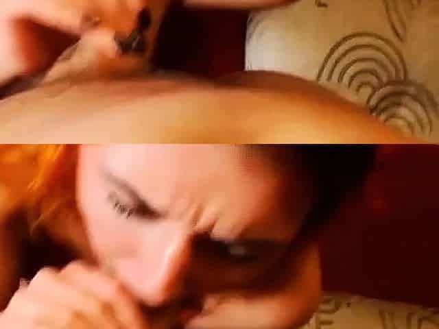 Redhead Babe Gives POV Blowjob On Webcam