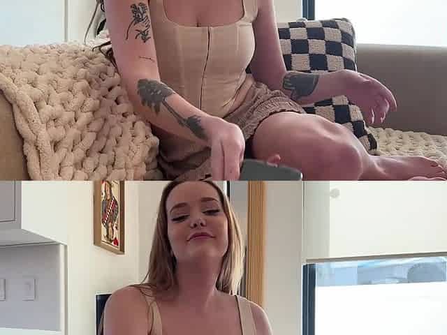 Hot teen invited her inked friend over to have a threesome POV