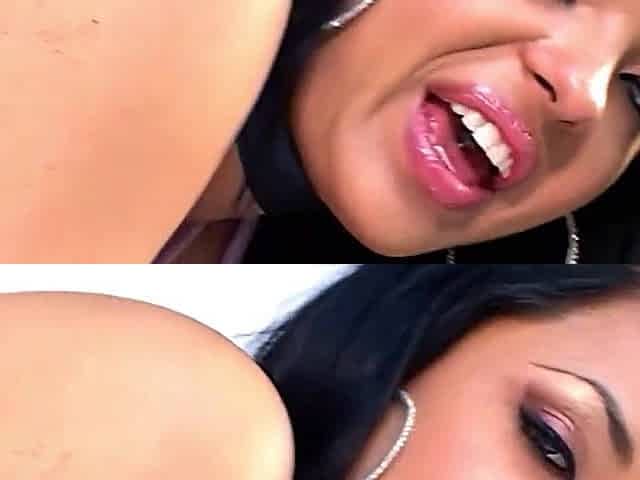 Lalin girl likes sucking & screwing large ebony ramrod