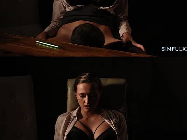 Beautiful and passionate erotic scene in the dim light