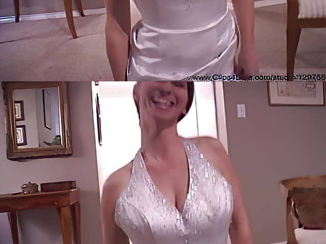 Pregnant MILF really wants that wedding dress