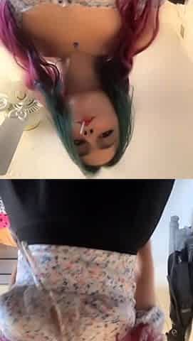 Busty brunette with big boobs rides cock