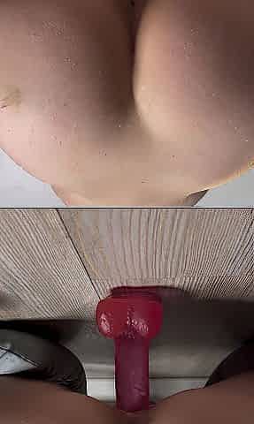 Wicked college hotty plays with sextoy whilst no one is home